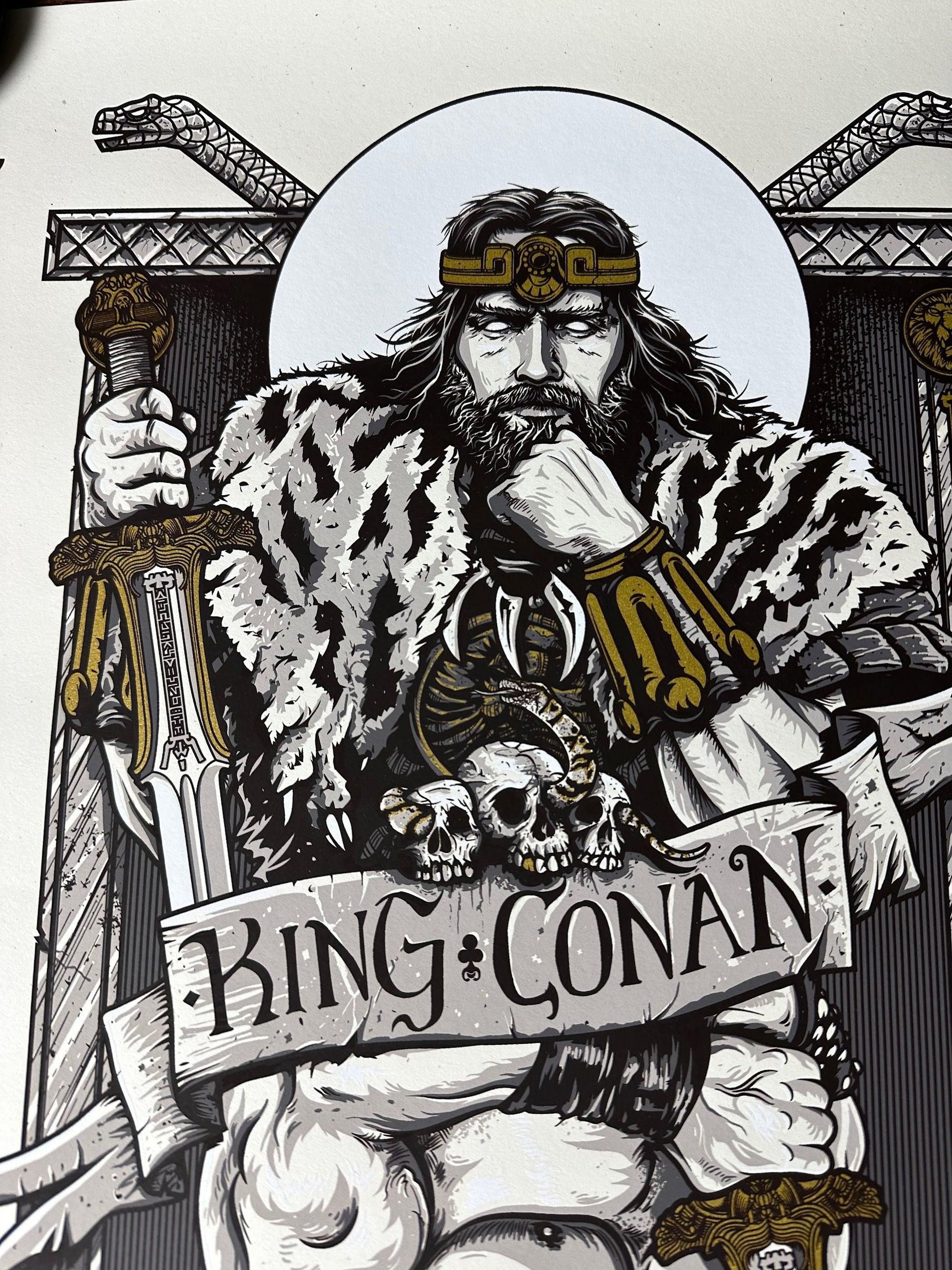 Patrick Connan - Conan The Barbarian King of Clubs "King Conan" 18x24 movie poster - detail image 2
