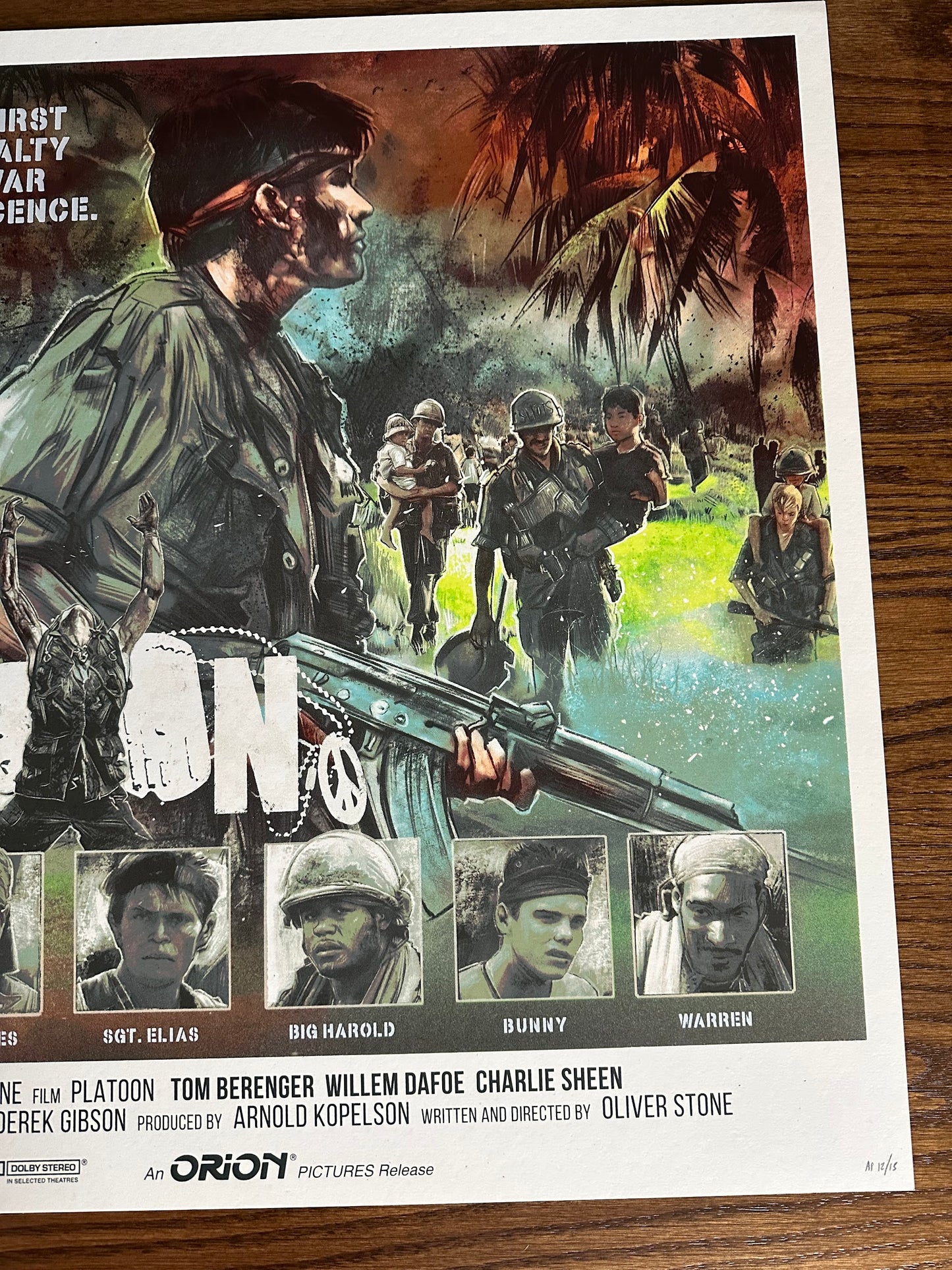 Vlad Rodriguez - Platoon 36x24 movie poster - detail image 4