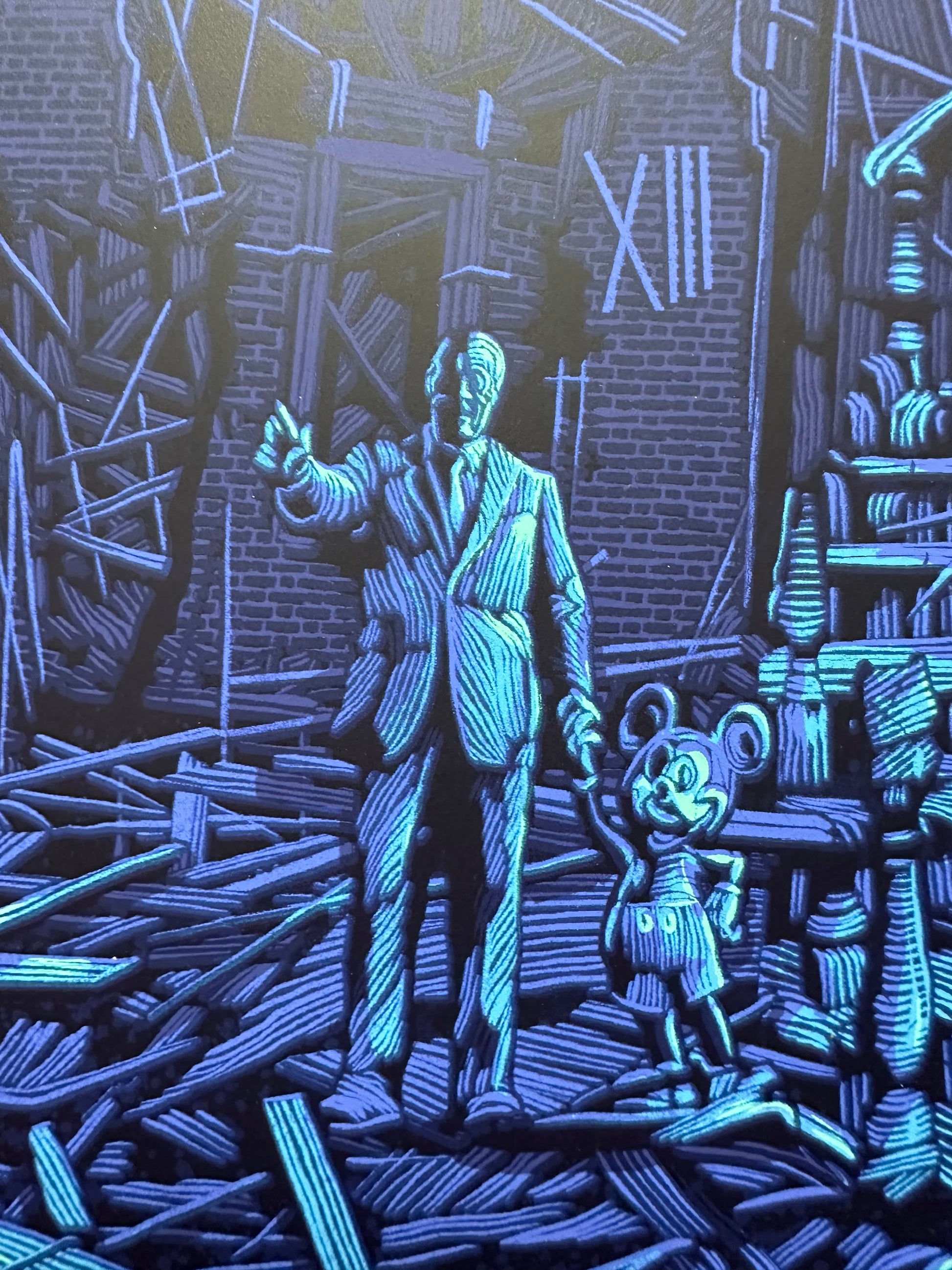 Daniel Danger - Disney Castle "To All That Come to the Happy Place" Green Variant 24x36 movie poster - detail image 4