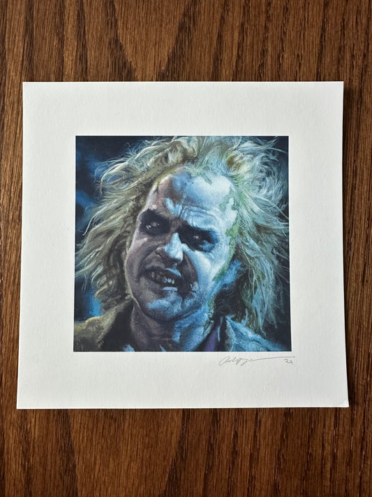 Ashton Gallagher - Beetlejuice Portrait 6x6 art print